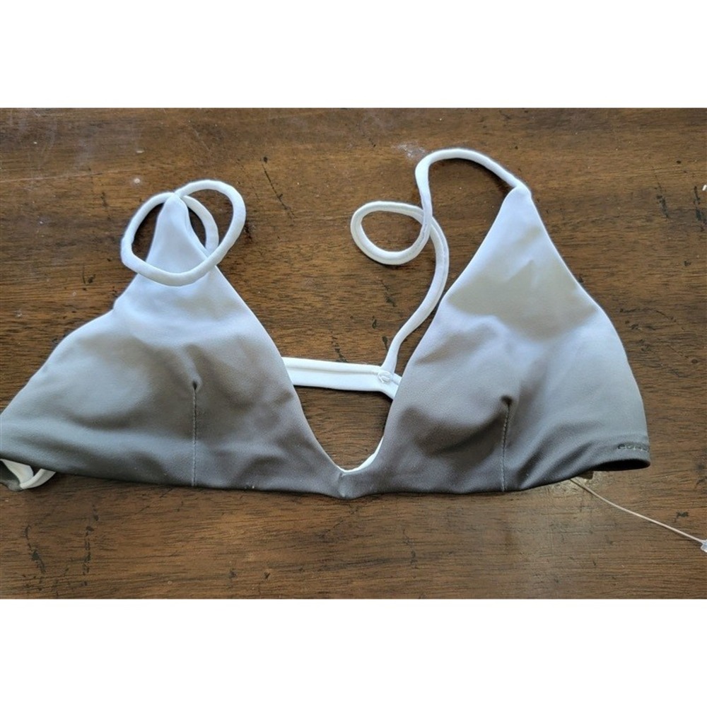 NWOT Wildfox XS Ombre Gray Halter Triangle Bikini Swim Top 121789